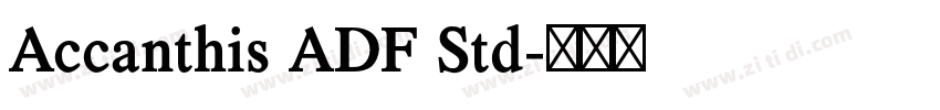 Accanthis ADF Std字体转换 Accanthis ADF Std字体转换